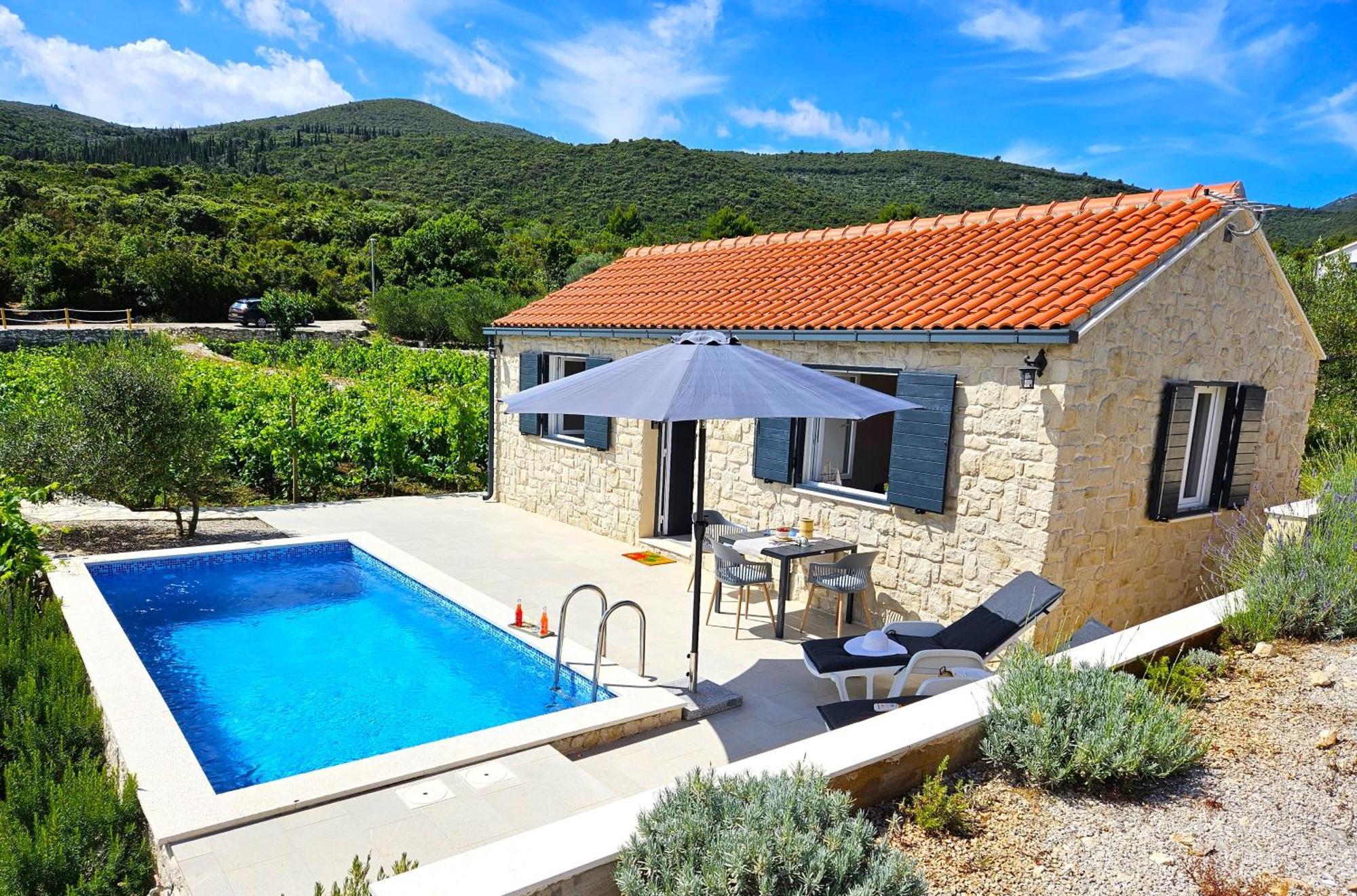 Villa Stone House In Vineyard Račišće Esterno foto